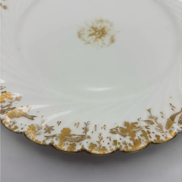 Salesman Limoges Elegant White Porcelain Plate - Picture 7 of 12